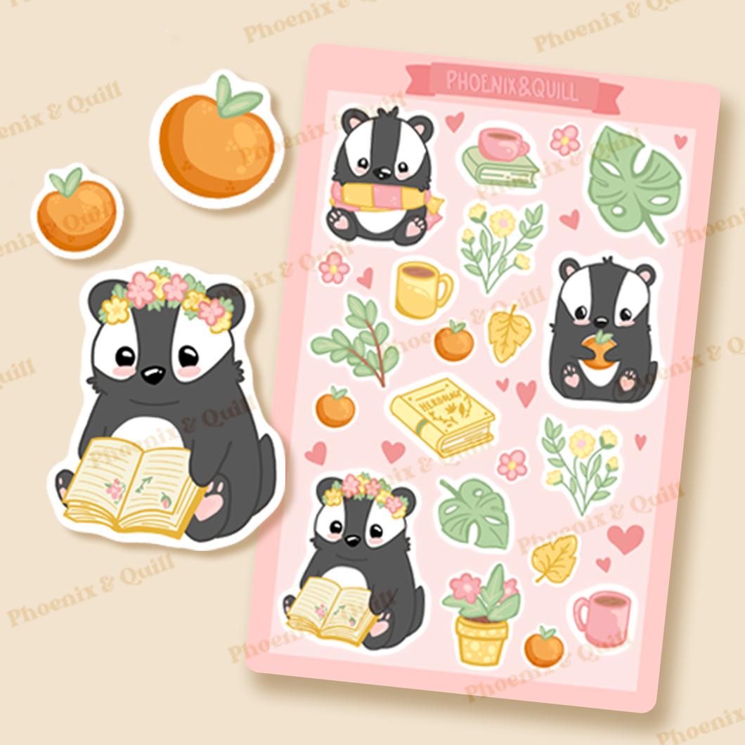 Badger Pals Sticker Sheet