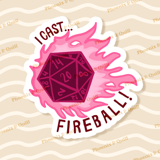 Pink Fireball - Die-Cut Sticker