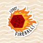 Red Fireball - Die-Cut Sticker