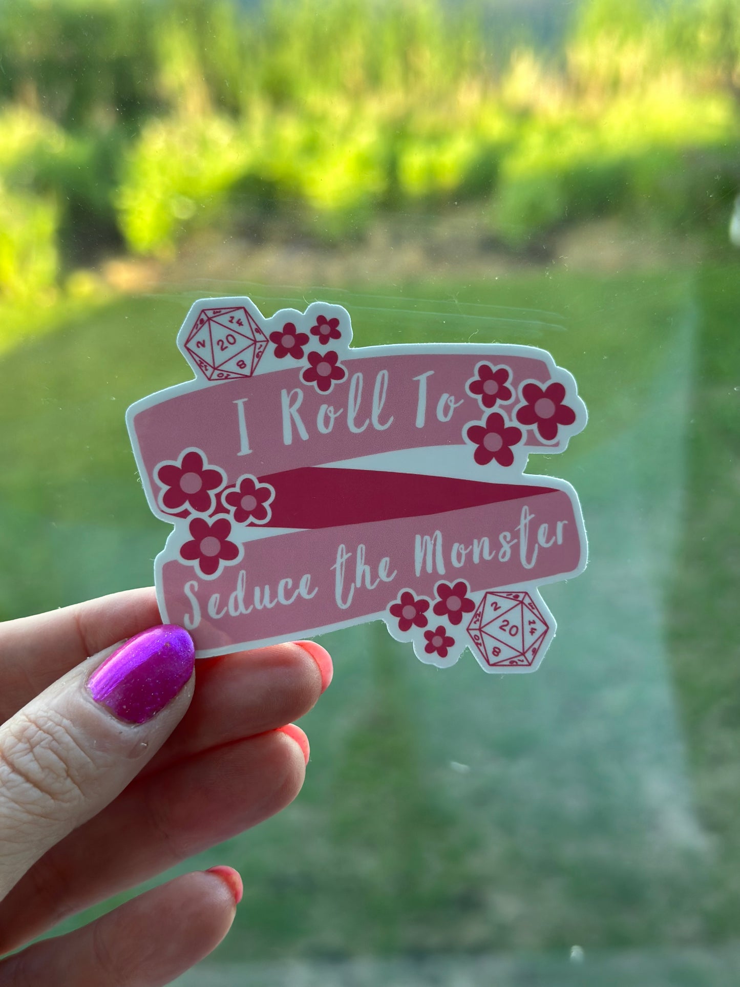 I Roll to Seduce the Monster - Die-Cut Sticker