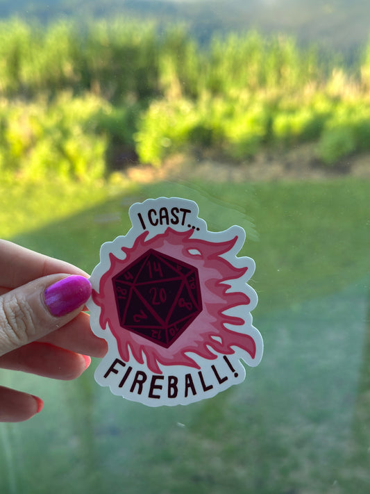 Pink Fireball - Die-Cut Sticker