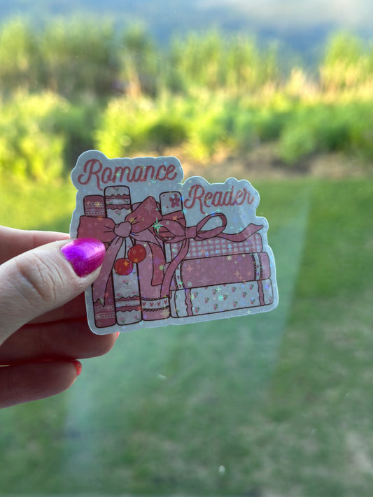 Romance Reader -  Holographic Sparkles - Die-Cut Sticker