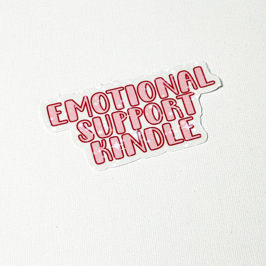 Emotional Support Kindle - Holographic Sparkles - Die-Cut Sticker