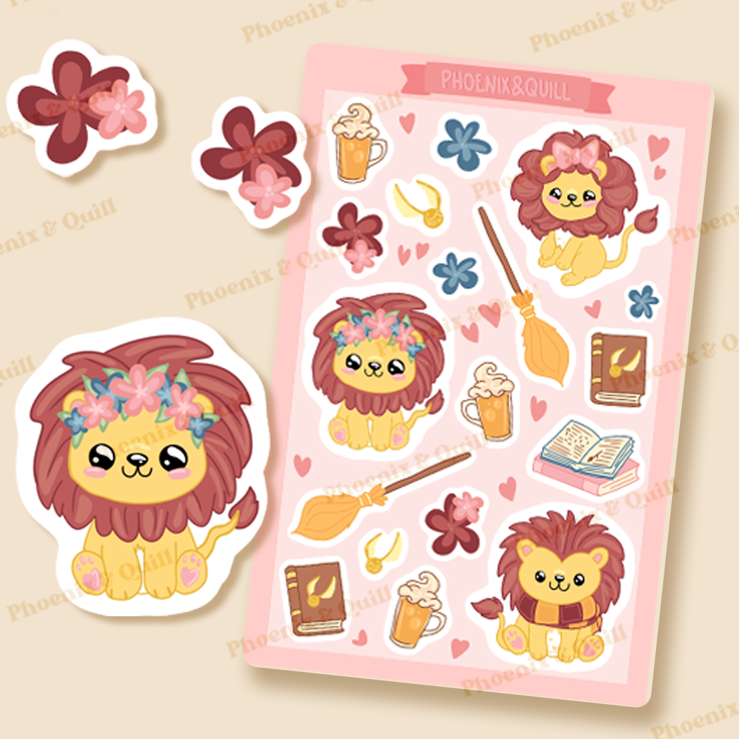 Lion Pals Sticker Sheet